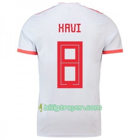 Billige Fotballdrakter Spania Xavi 8 VM 2018 Bortedraktsett